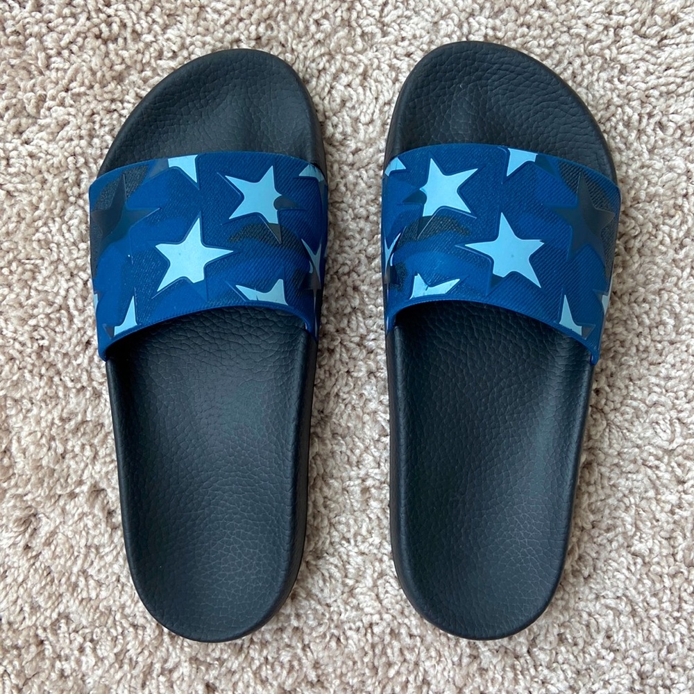 Valentino Garavani Dark Blue Star Slides